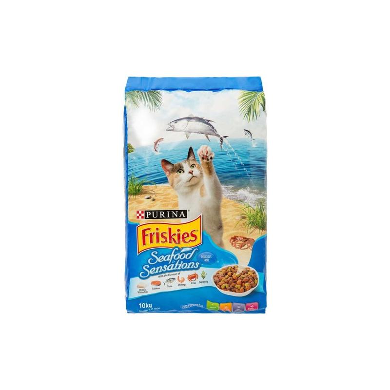 Purina Friskies Seafood Sensations Adult Dry Cat Food 10kg