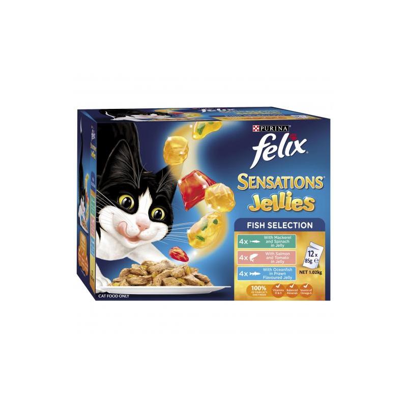 Felix Sensations Fishy Selection Wet Cat Food 12X85g