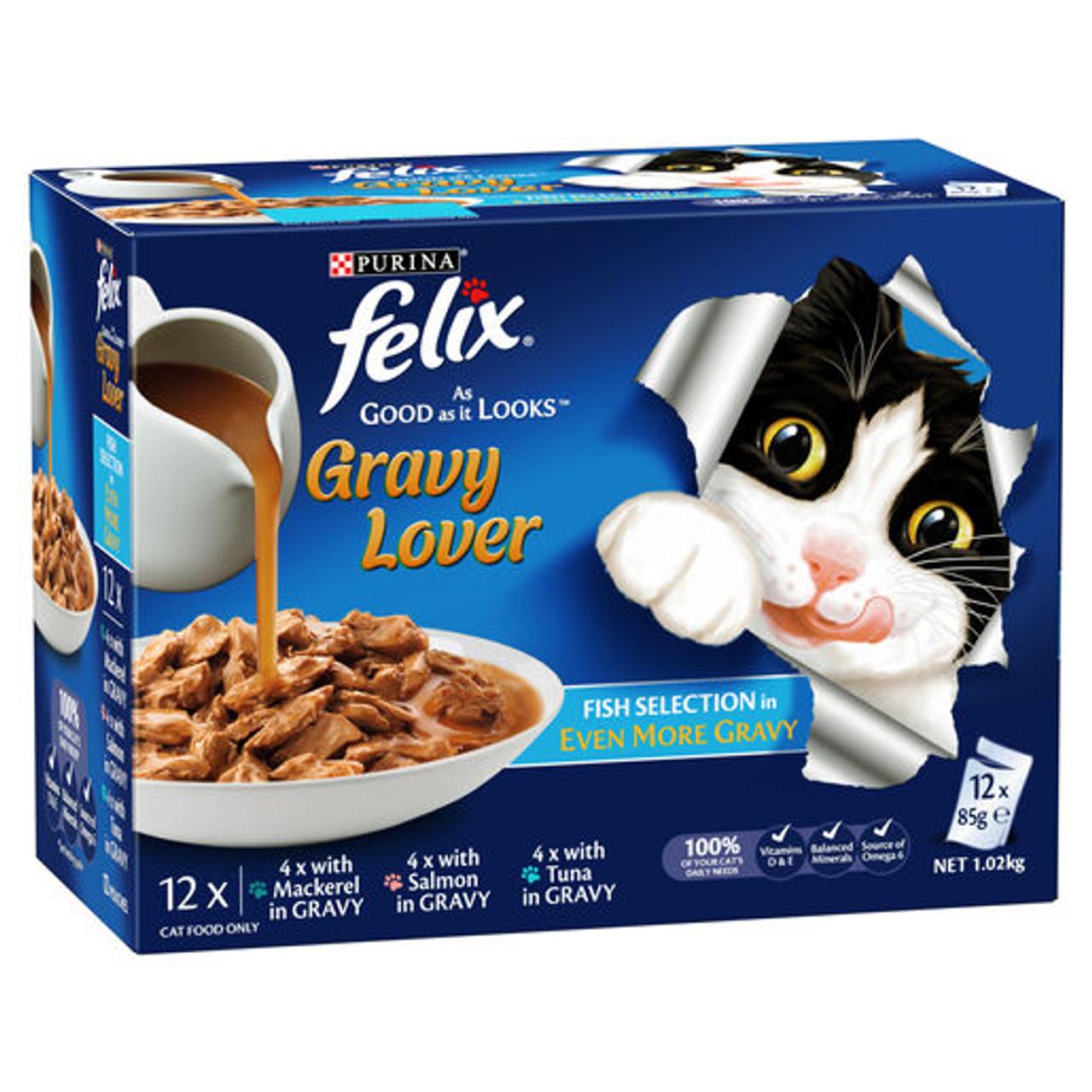 Felix Gravy Lover Fish Selection Cat Food 12X85g