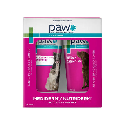 Paw Mediderm/Nutriderm Infected Skin Shampoo & Conditioner Duo Pack