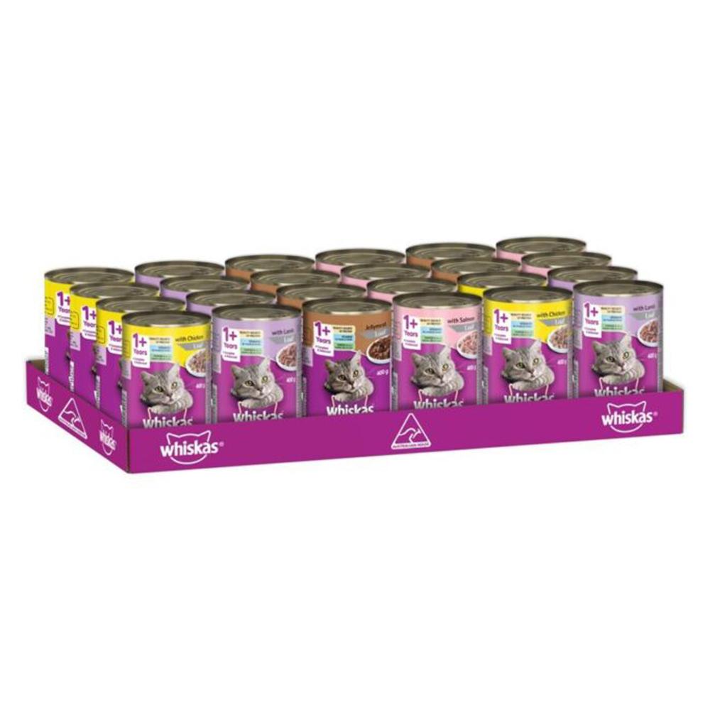 Whiskas Adult 1+ Wet Cat Food Rural Mixed Pack 400g X 24