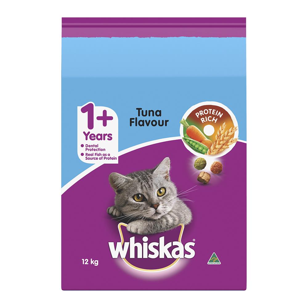 Whiskas Adult 1 Plus Year Tuna Dry Cat Food 12kg