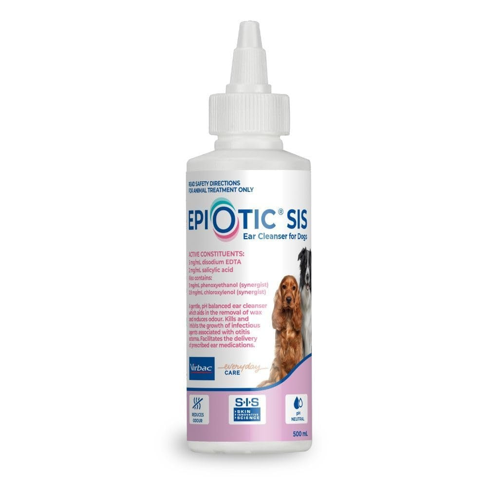 Virbac Epiotic Sis Ear Cleanser For Dogs 500ml - Free Shipping
