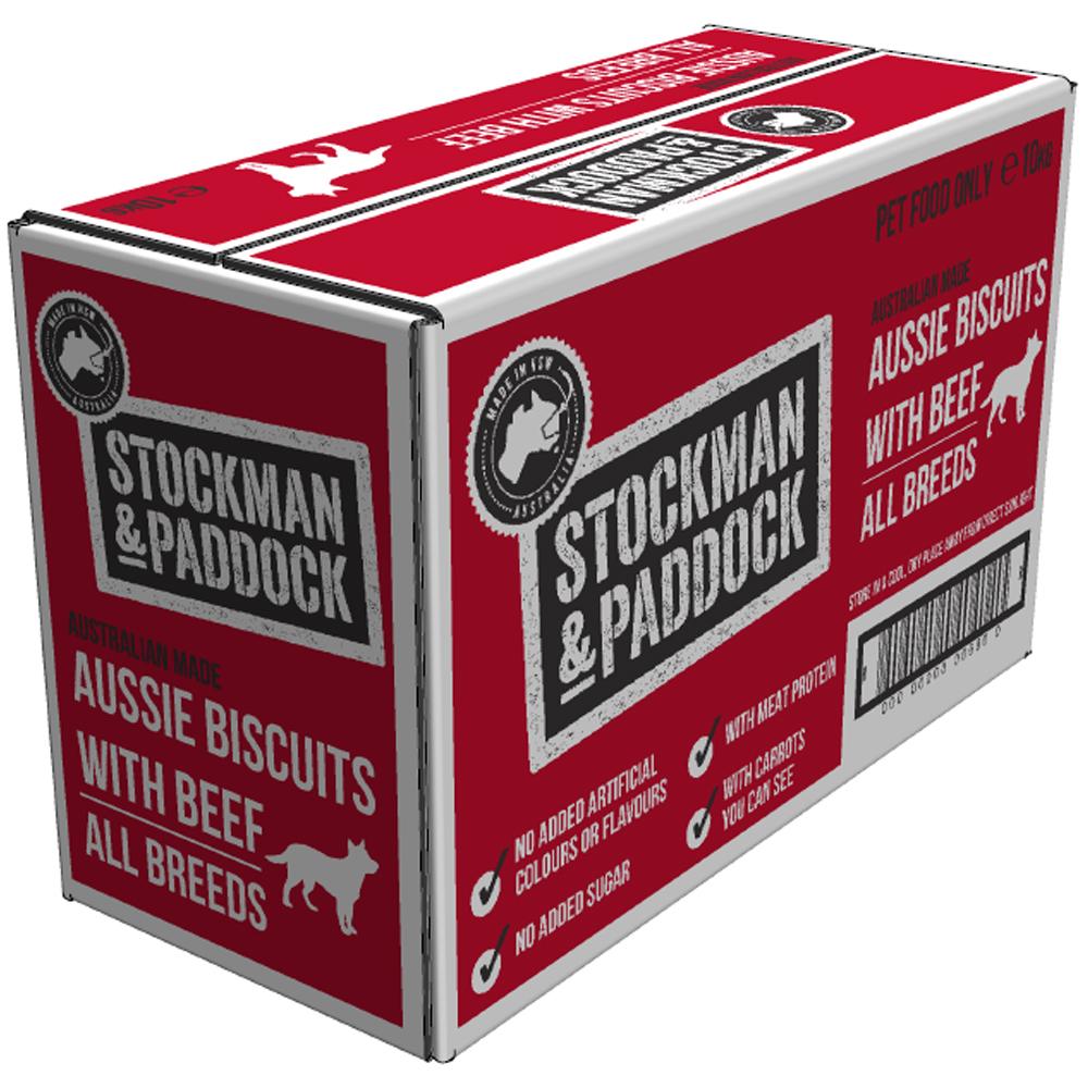 Stockman & Paddock Beef Dog Biscuits 10kg