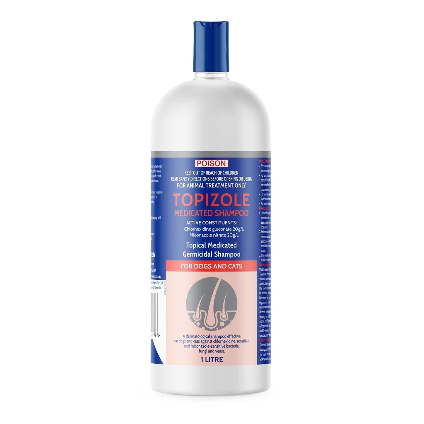 Fido's Topizole Medicated Shampoo 1L - Free Shipping