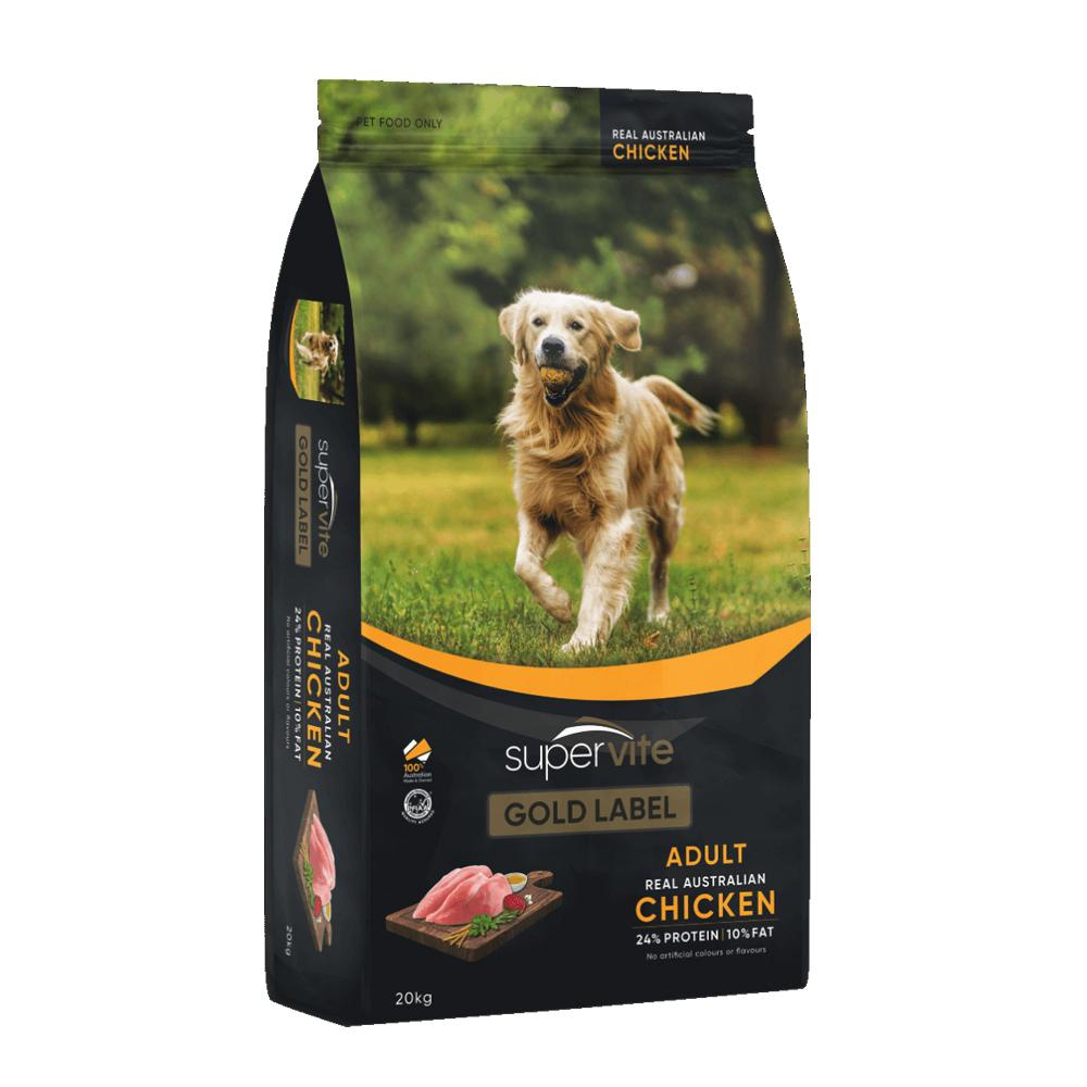 Super Vite Gold Label With Real Australian Chicken Dry Dog Food 20kg