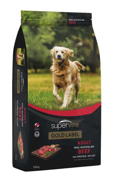 Super Vite Gold Label With Real Australian Beef Dry Dog Food 20kg