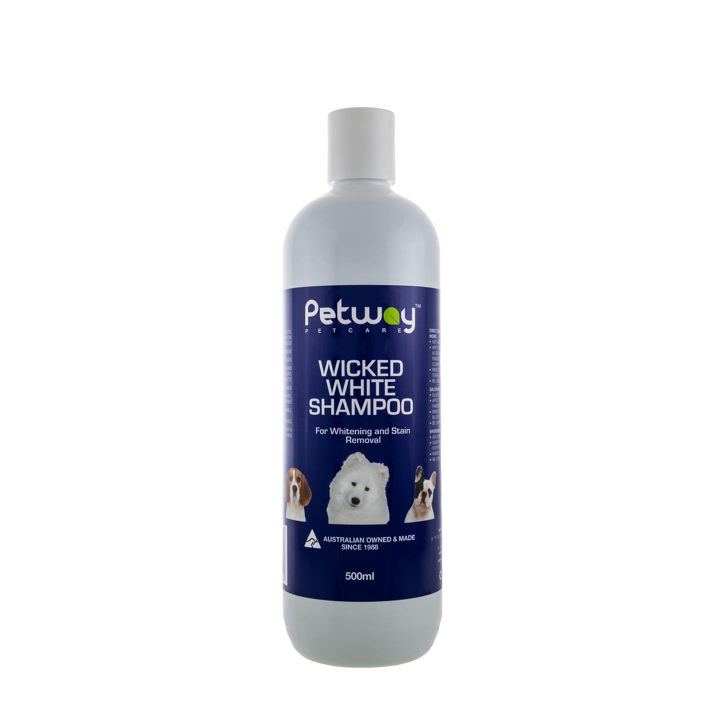 Petway Petcare Wicked White & Stain Removal Dog Shampoo 500ml
