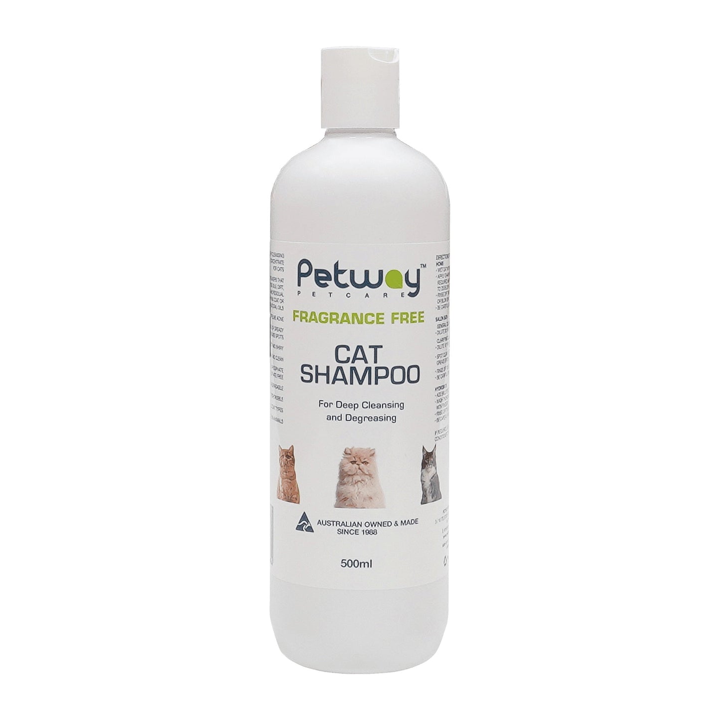 Petway Petcare Fragrae Free Cat Shampoo 500ml - Free Shipping