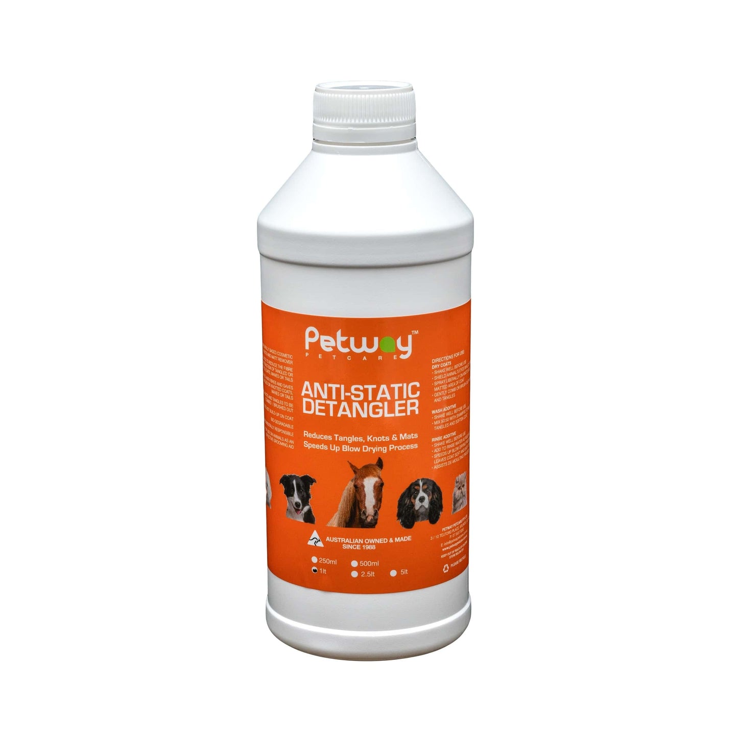 Petway Petcare Anti-Static Detangler 1L - Free Shipping