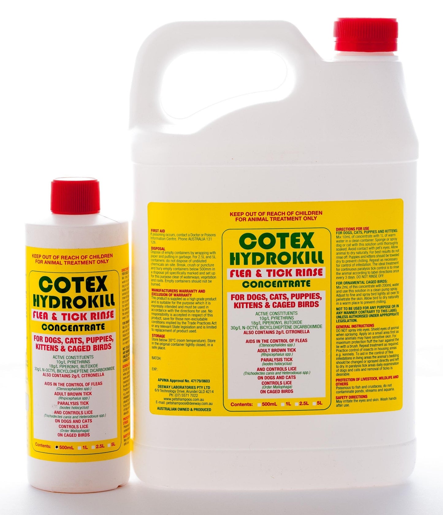 Cotex Hydrokill Flea and Tick Rinse Coentrate 5L - Free Shipping