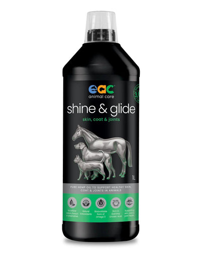 EAC Animal Care Shine & Glide Pure Hemp Oil for Horses Dogs & Cats 1L