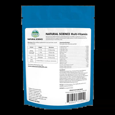 Oxbow Natural Science Multivitamin Supplement 120g