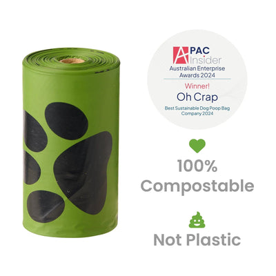 Oh Crap Compostable Dog Poop Bags 60 Pack