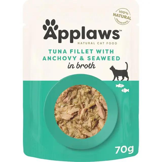 APPLAWS CAT BROTH POUCH - TUNA & ANCHOVY 70G 16PC