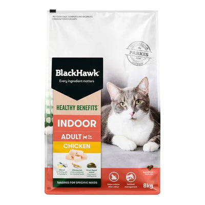 BLACK HAWK CAT HEALTHY BENEFITS INDOOR CHKN 8KG
