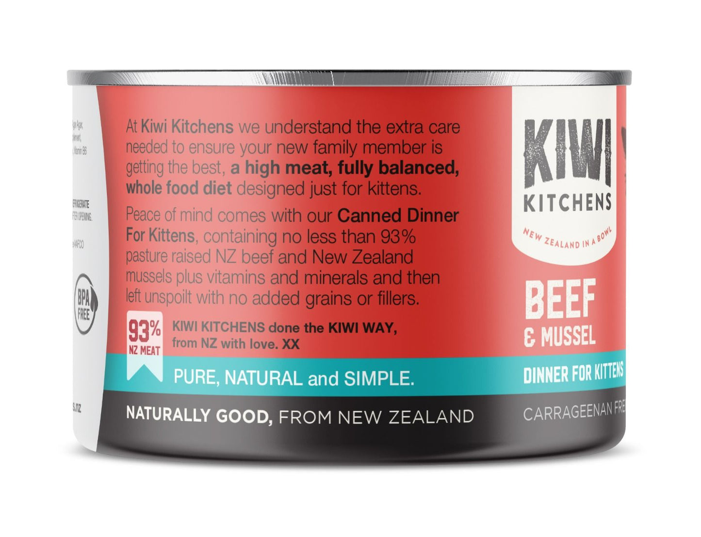 Kiwi Kitchens Cat Beef 170g 18pk