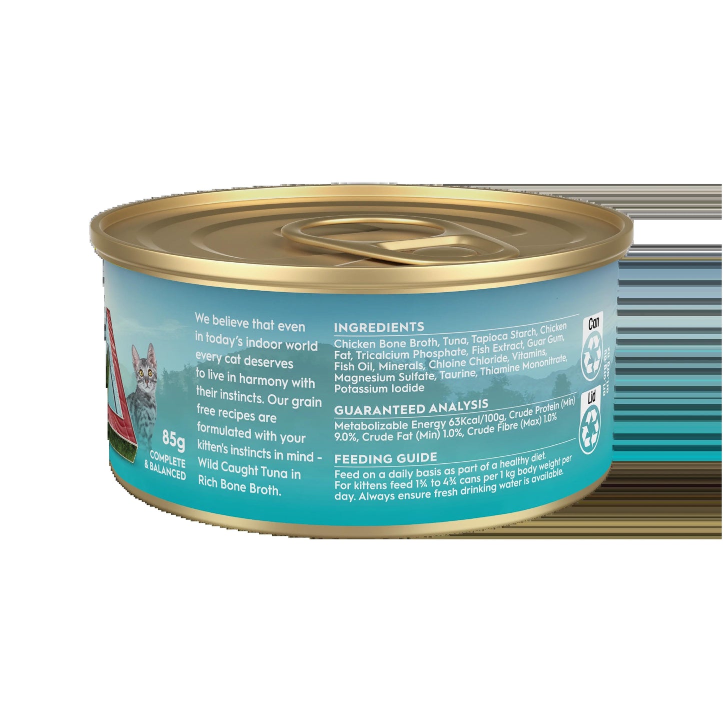Trilogy Kitten Tuna In Bone Broth 85g 24pk