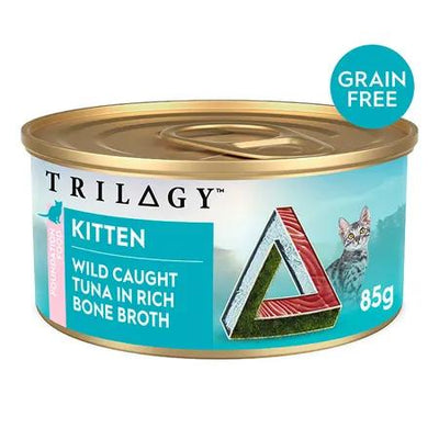 TRILOGY KITTEN TUNA IN BONE BROTH 85G 24PK