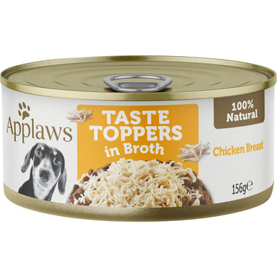 APPLAWS DOG TASTE TOPPERS CHKN VEG IN BROTH 156G 16PK
