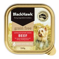 BLACK HAWK GRAIN FREE BEEF 100G 9PK