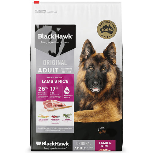BLACK HAWK ADULT DOG LAMB & RICE 20KG