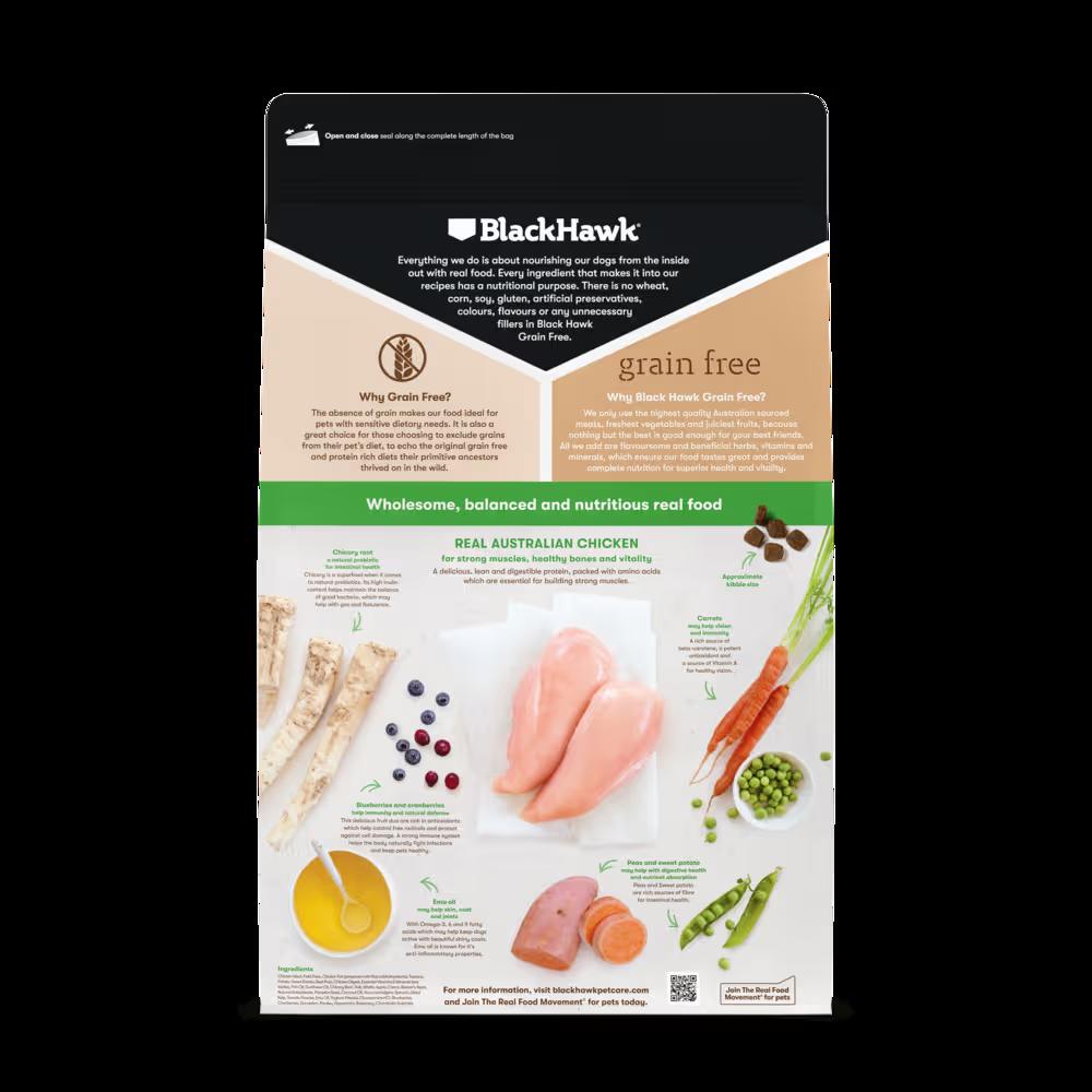 Black Hawk Grain Free Adult Chicken Dry Dog Food - 7kg