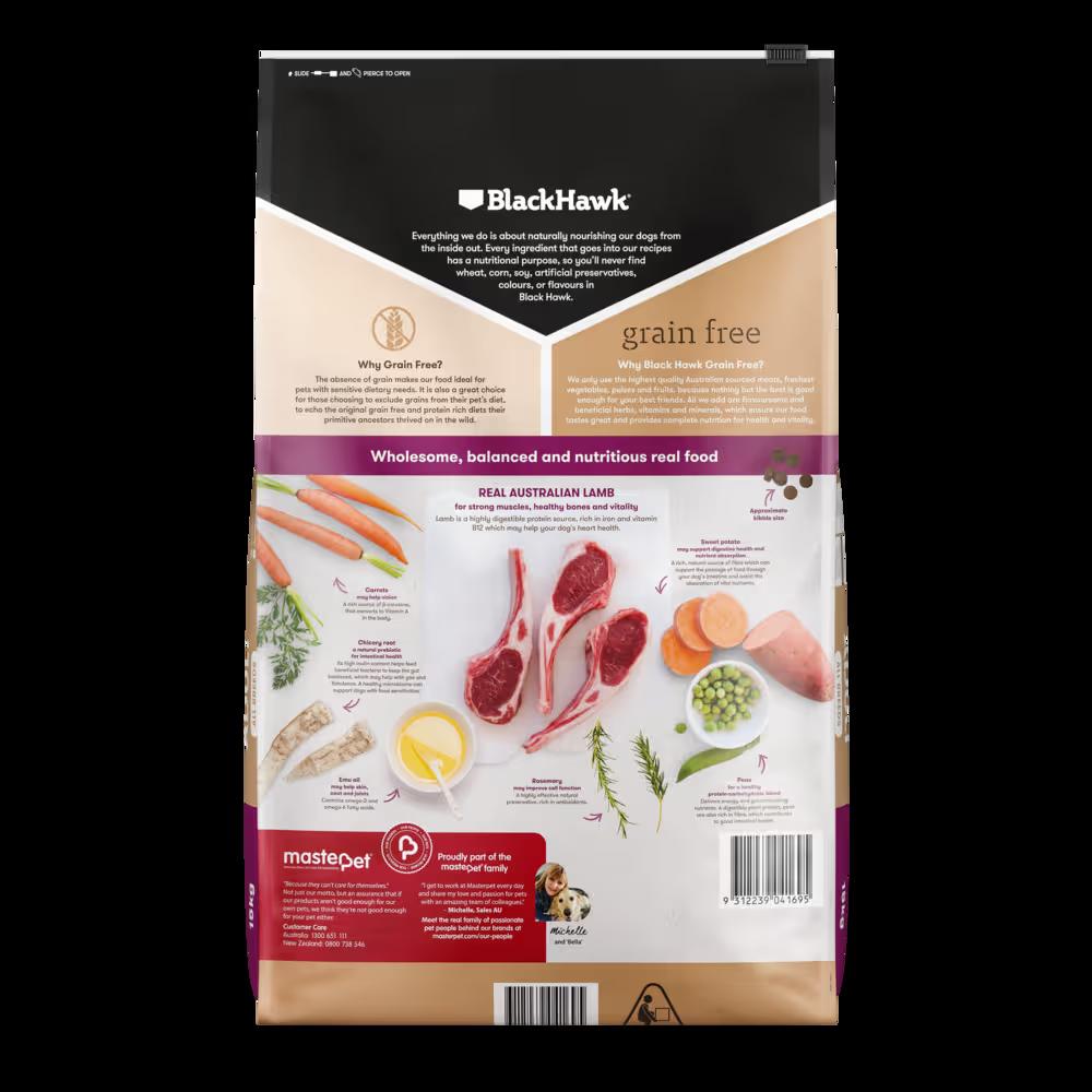 Black Hawk Grain Free Adult Lamb Dry Dog Food 7kg