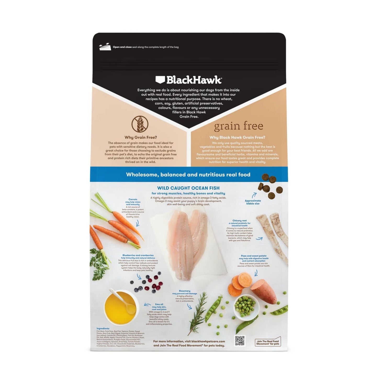 Black Hawk Grain Free Ocean Fish Puppy Dry Dog Food 7kg