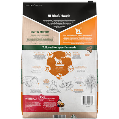 Black Hawk Healthy Benefits Weight Adult Dog Food 10kg