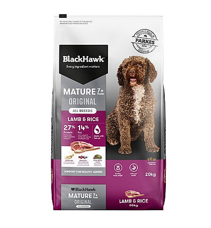 BLACK HAWK MATURE LAMB & RICE 20KG