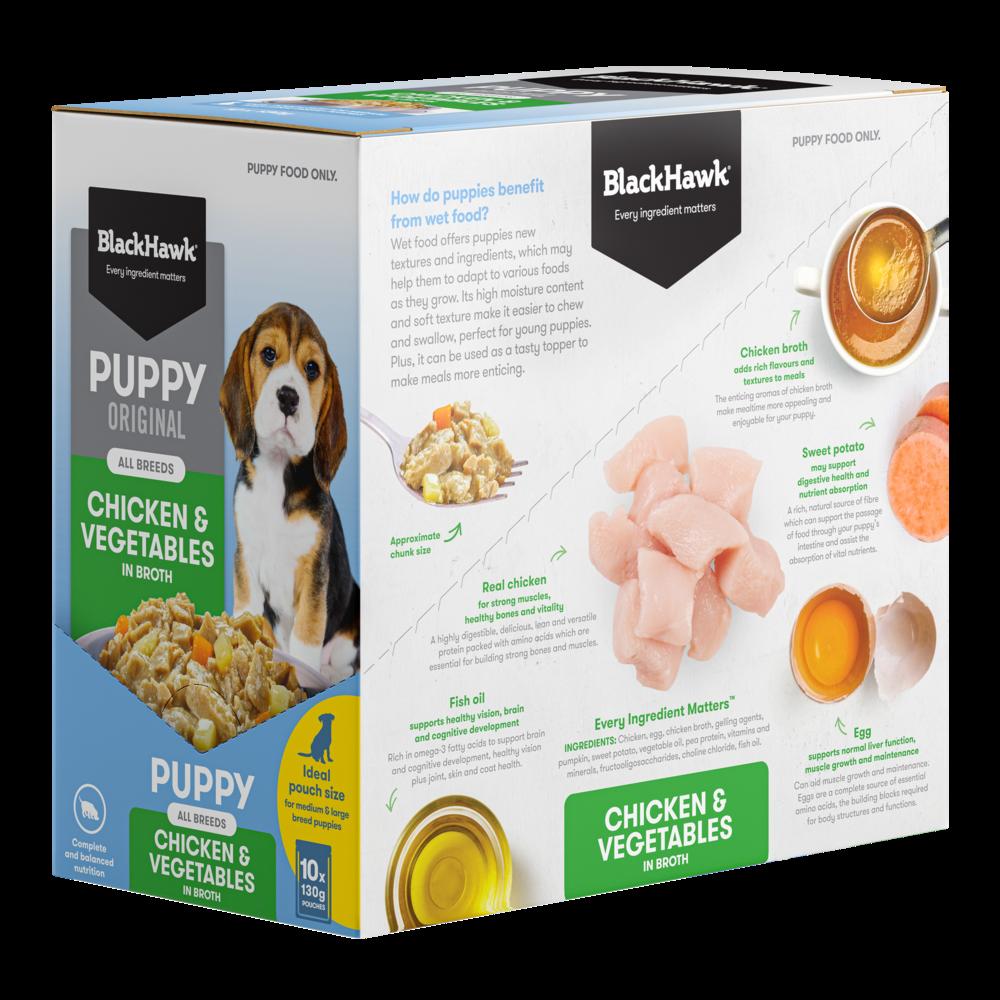 Black Hawk Puppy Chicken & Vegetables 130g 10pk