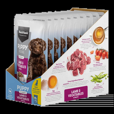 Black Hawk Puppy Lamb & Vegetables 130g 10pk