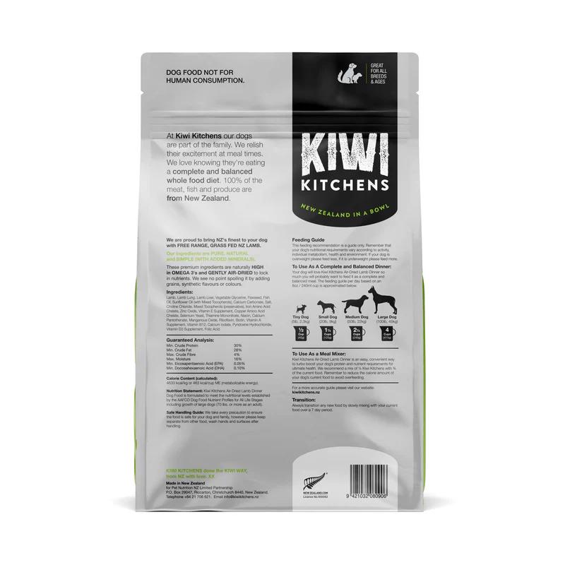 Kiwi Kitchens Air Dried Lamb Dog Dinner 2kg