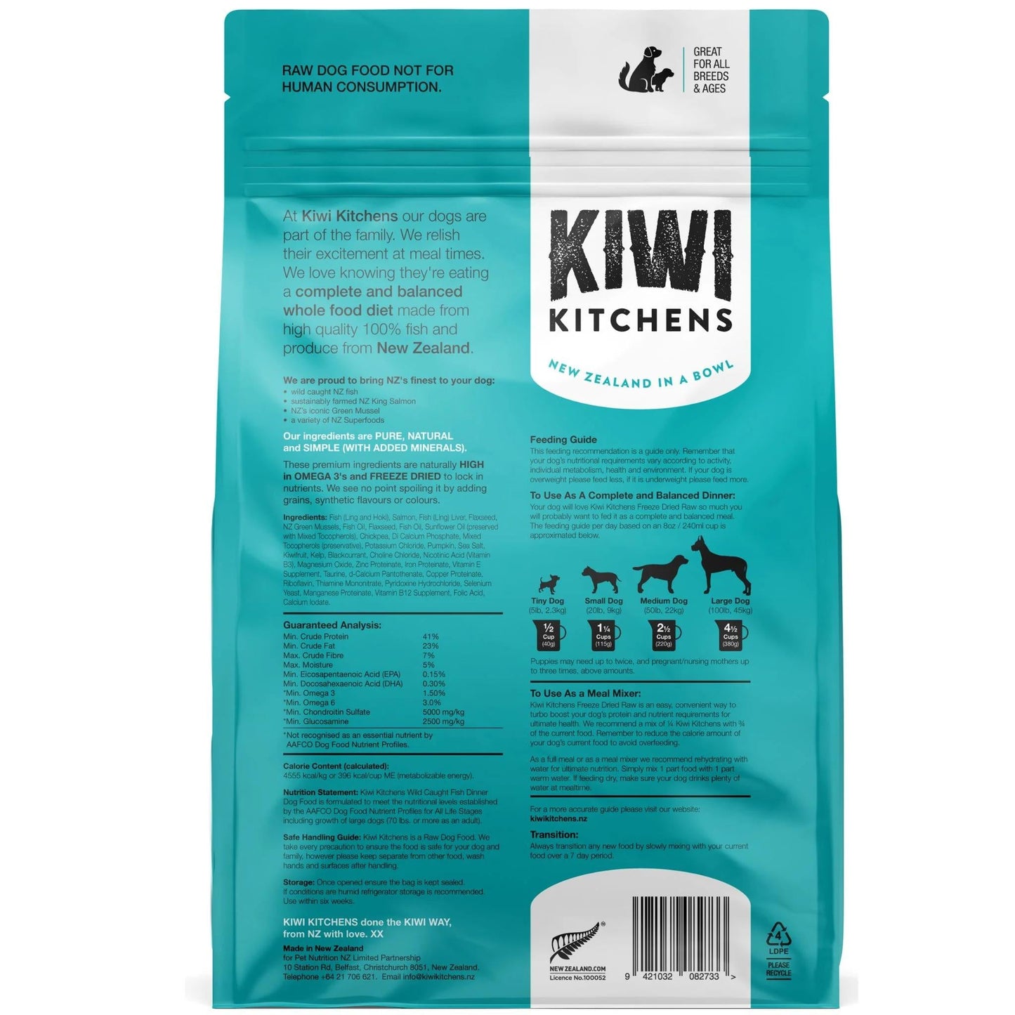 Kiwi Kitchens Freeze Dried White Fish Dinner 900g