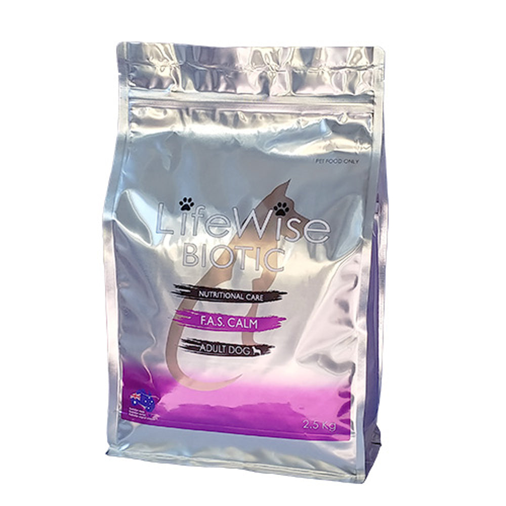 LIFEWISE BIOTIC F.A.S. CALM W FISH LAMB RICE OATS &VEG 2.5KG