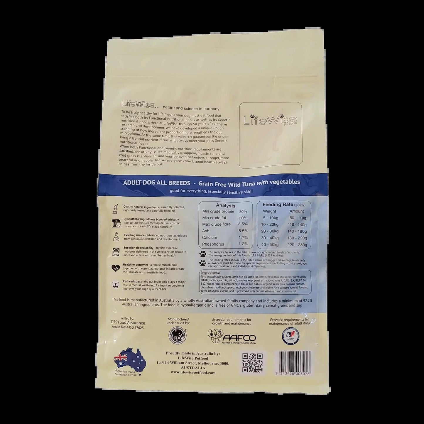 Lifewise Wild Tuna With Lamb And Mixed Vegetable Grain Free 9kg