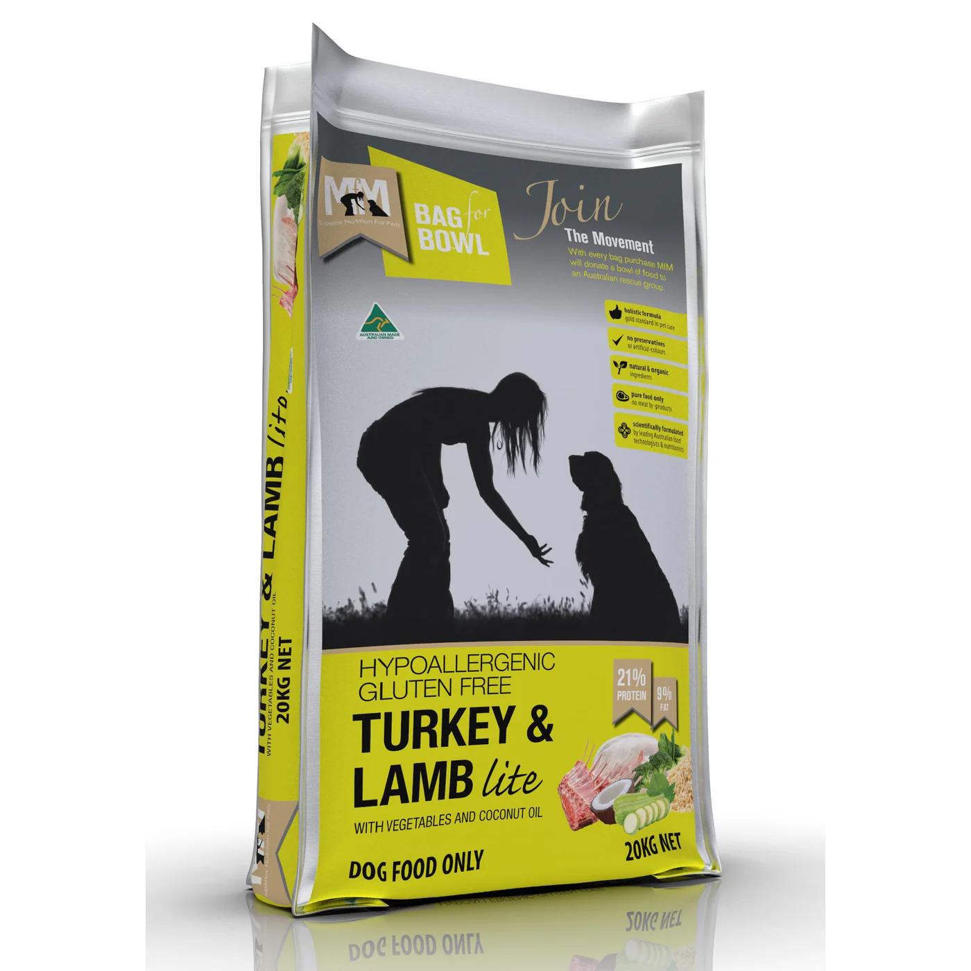 MFM DOG LITE TURKEY & LAMB GLUTEN FREE YELLOW 20KG