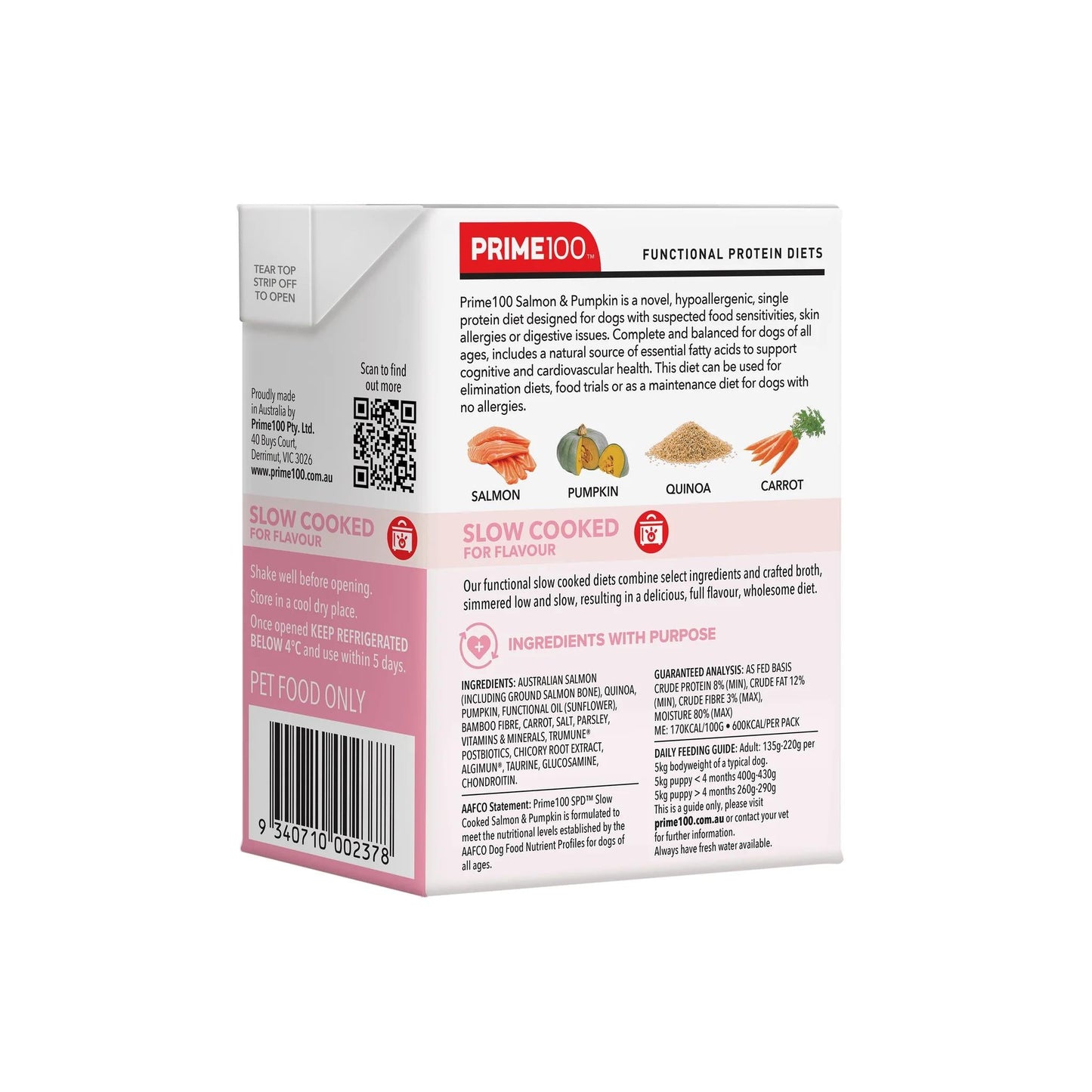 Prime Spd Slow Cooked Salmon & Pumpkin 354g 12pk