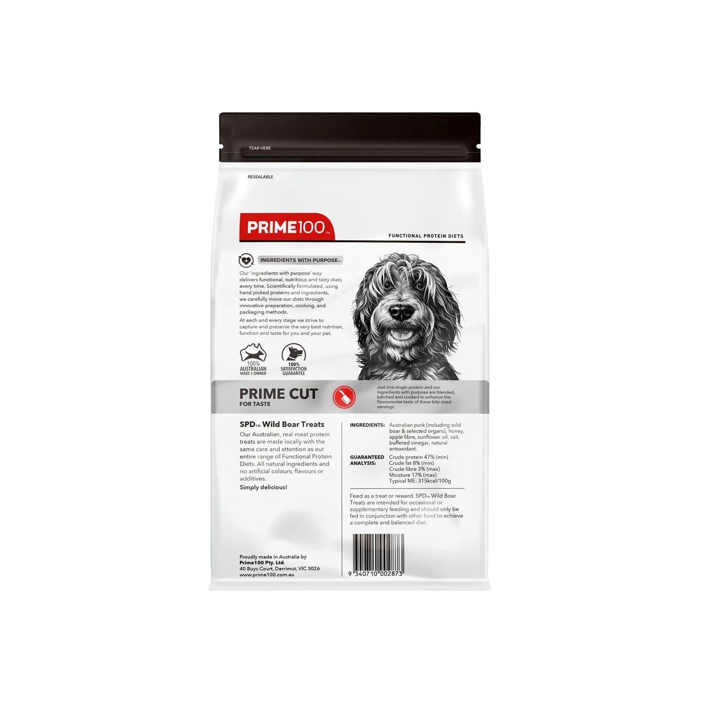 Prime 100 Spd Wild Boar Prime Cut Treat 100g