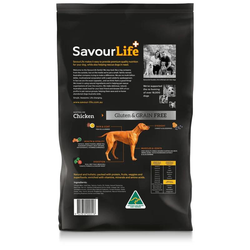 Savourlife Grain Free Chicken Adult Dog Food 10kg