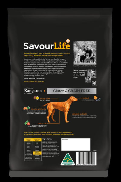 Savourlife Grain Free Dry Dog Food Kangaroo And Chicken 10kg