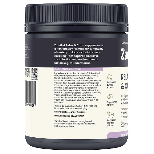 Zamipet Relax & Calm Chews 300g 60pk