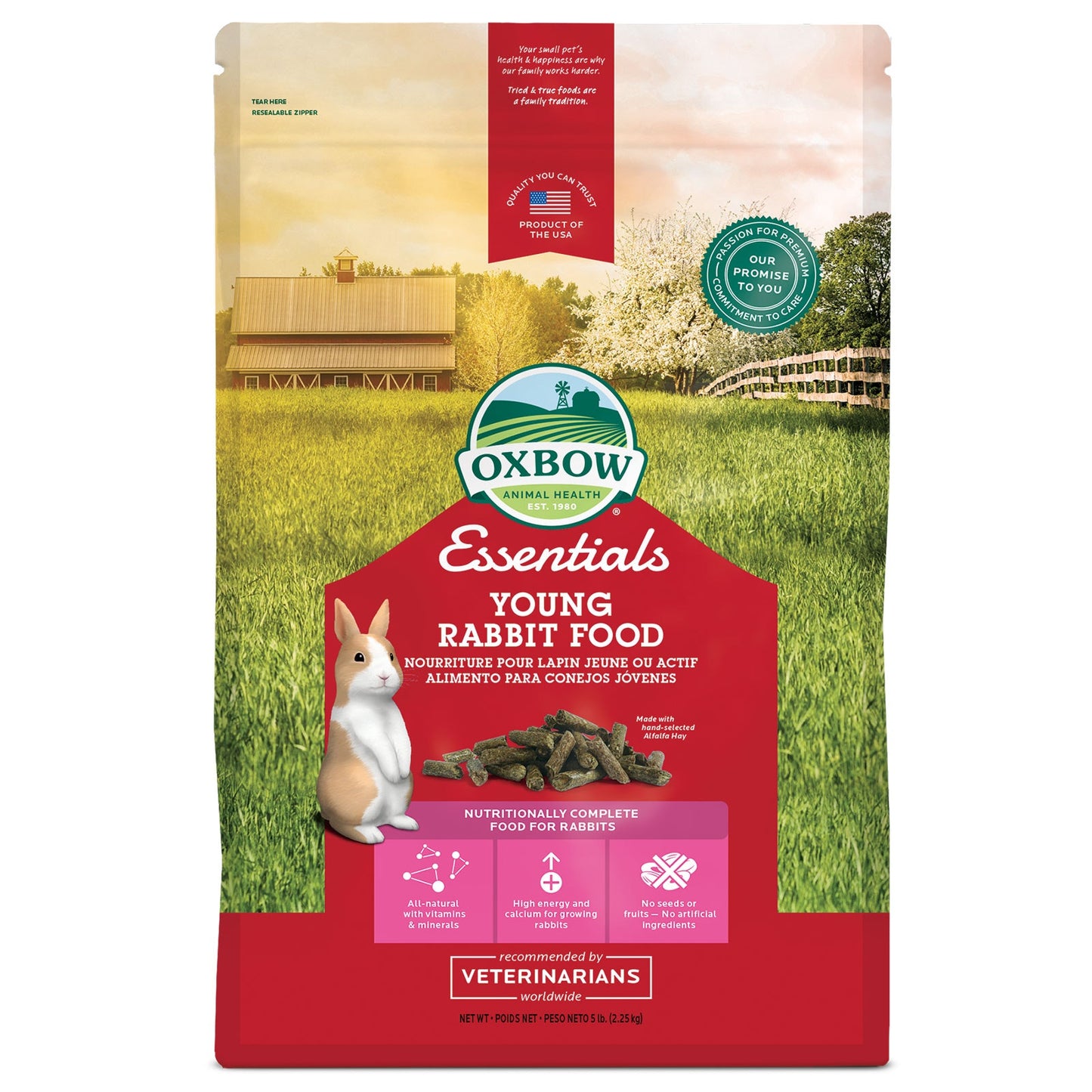 Oxbow Essentials Pellets Young Rabbit Food 2.25kg
