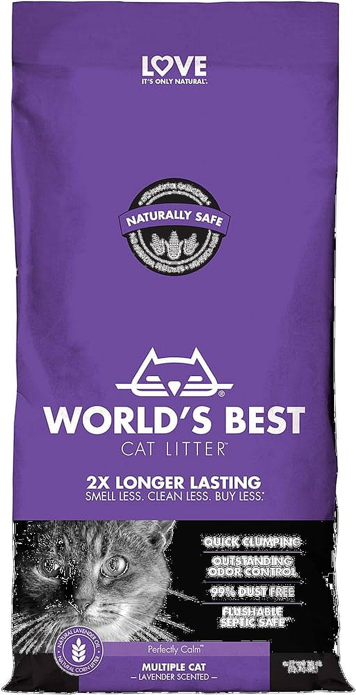 World's Best Lavender Clumping Cat Litter 12.7kg
