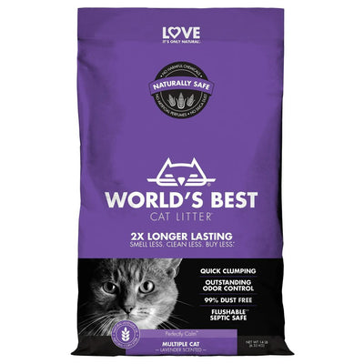 Worlds Best Lavender Scented Clumping Cat Litter 6.8kg