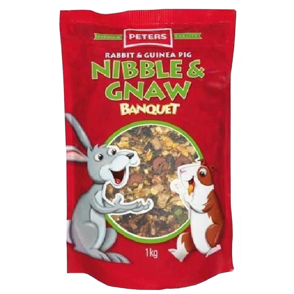 Peters Nibble And Gnaw Rabbit & Guinea Pig Food 10kg