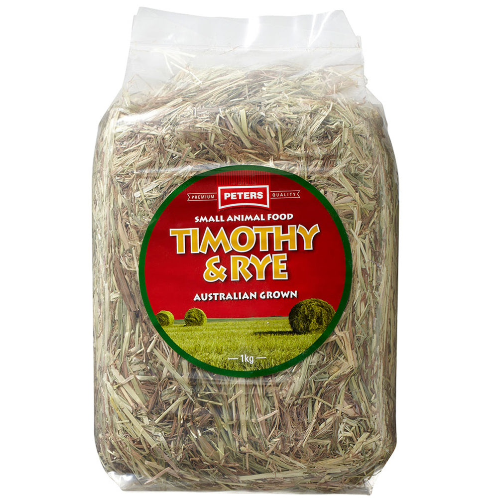 Peters Timothy and Rye Premium Grass Hay Small Animal Food 1kg