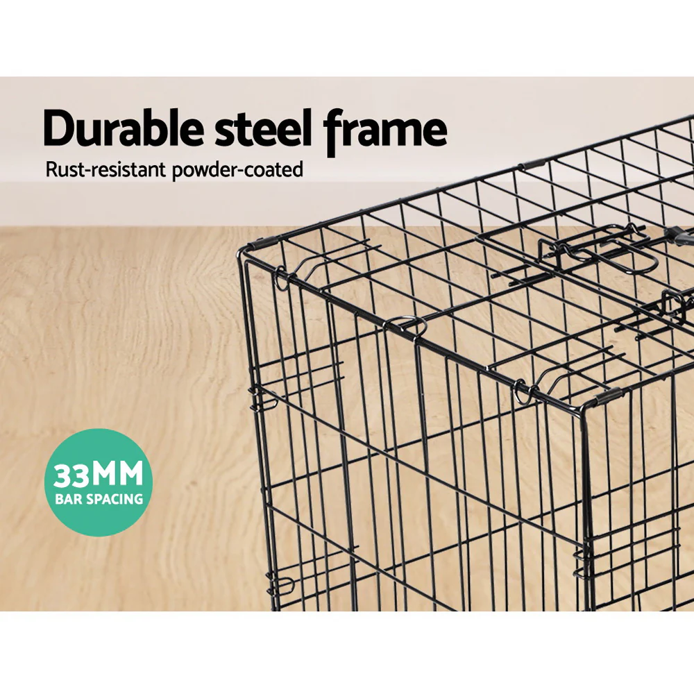 Dog Cage Crate Kennel 3 Doors - 36 / 90cm