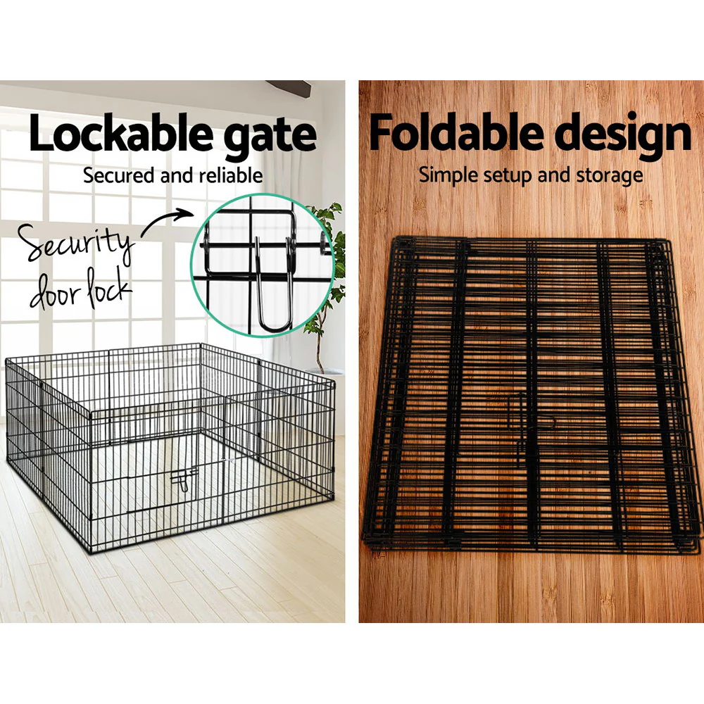 8 Panel Dog Playpen Cage Fence - 36 / 90cm